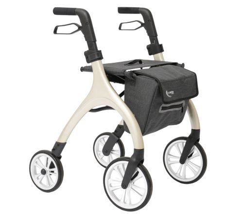 MultiMotion Curve rollator - Champagne (linker voorzijde)