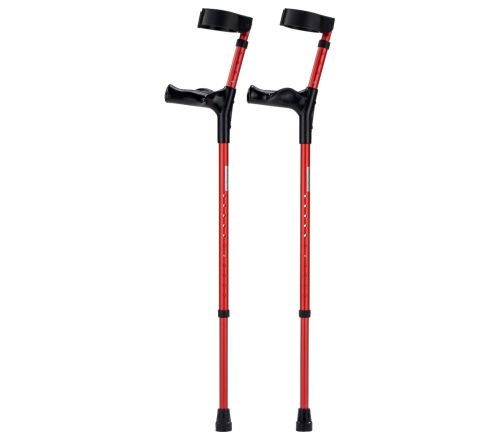 MultiMotion anatomische elleboogkrukken - Rood