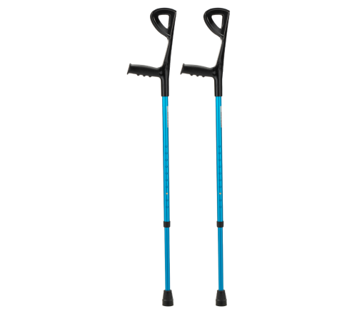 MultiMotion elleboogkrukken met open manchet - Blauw