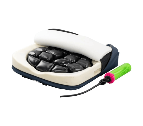 MultiMotion Ultra-care rolstoel luchtkussen open geritst met zicht op het luchtkussen