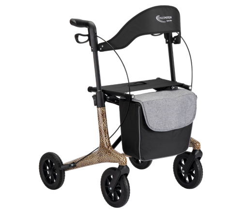 MultiMotion Carbon rollator - Panter print - M (vooraanzicht)