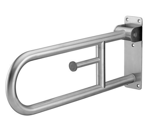 MultiMotion toiletbeugel opklapbaar RVS - 60 cm met toiletrolhouder