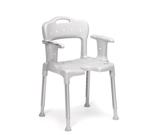 Etac Swift douchestoel - Grijs (voorzijde)