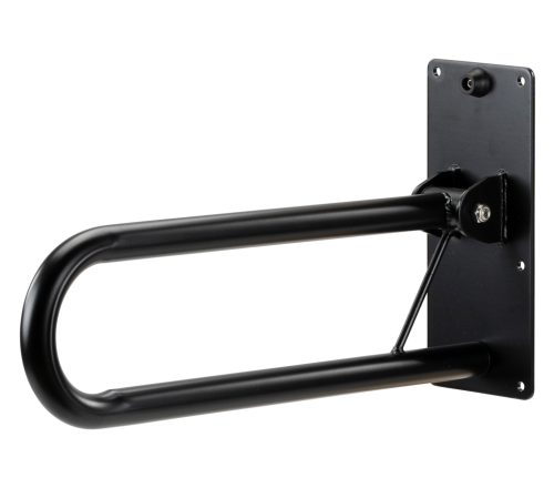 MultiMotion toiletbeugel opklapbaar mat zwart - 56 cm