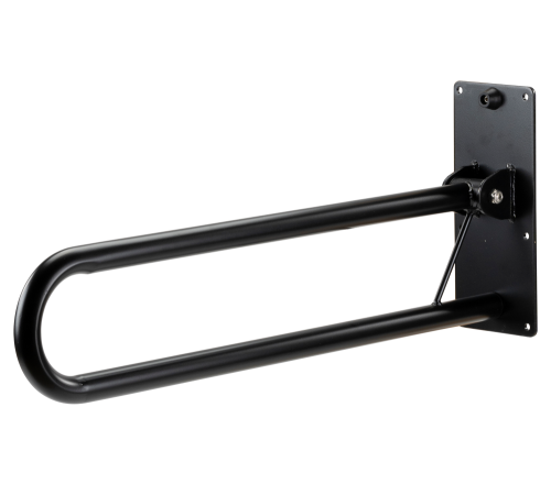 MultiMotion toiletbeugel opklapbaar mat zwart - 76 cm