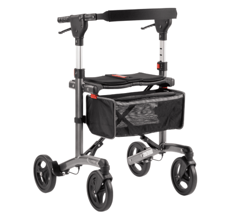 MultiMotion Trollimaster RA60 Rollator STANDARD donkergrijs - voorzijde
