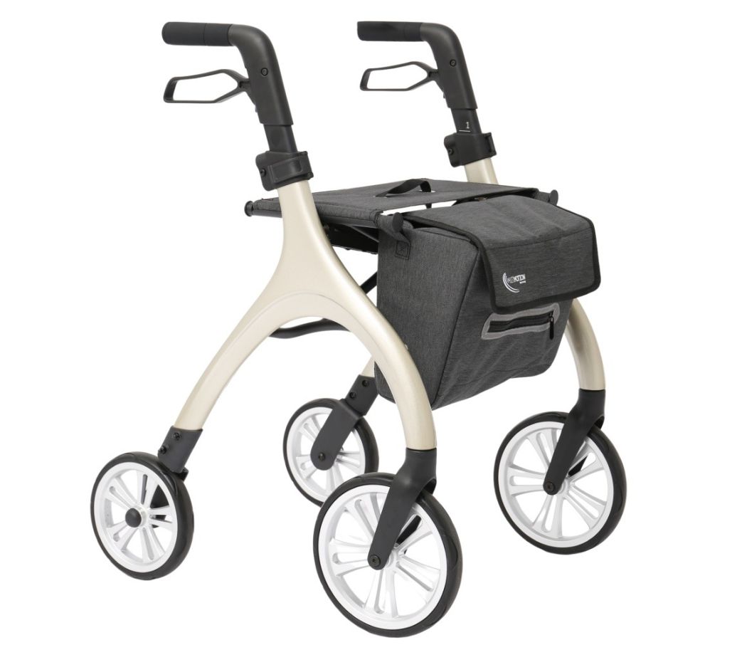 MultiMotion Curve rollator - Champagne (linker voorzijde)