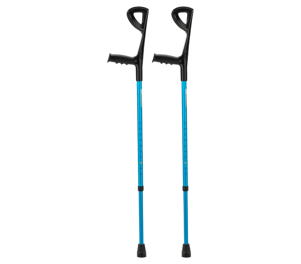 MultiMotion elleboogkrukken met open manchet - Blauw