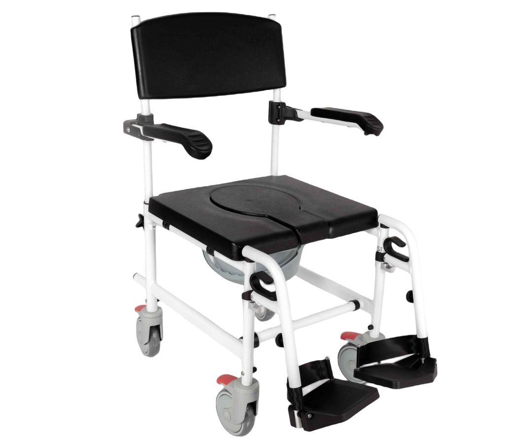 MultiMotion Douche-/toiletstoel op wielen - voorzijde