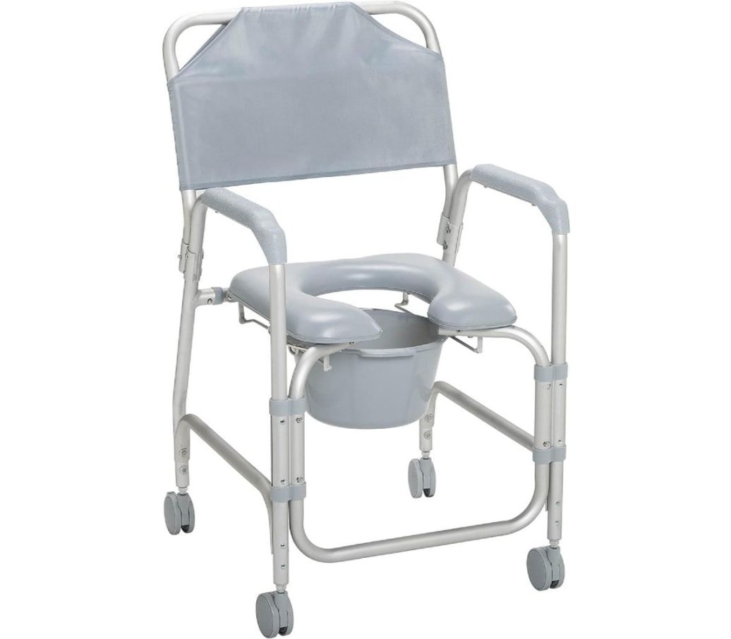 MultiMotion Douche- /toiletstoel op wielen lichtgewicht aluminium (voorijzde)