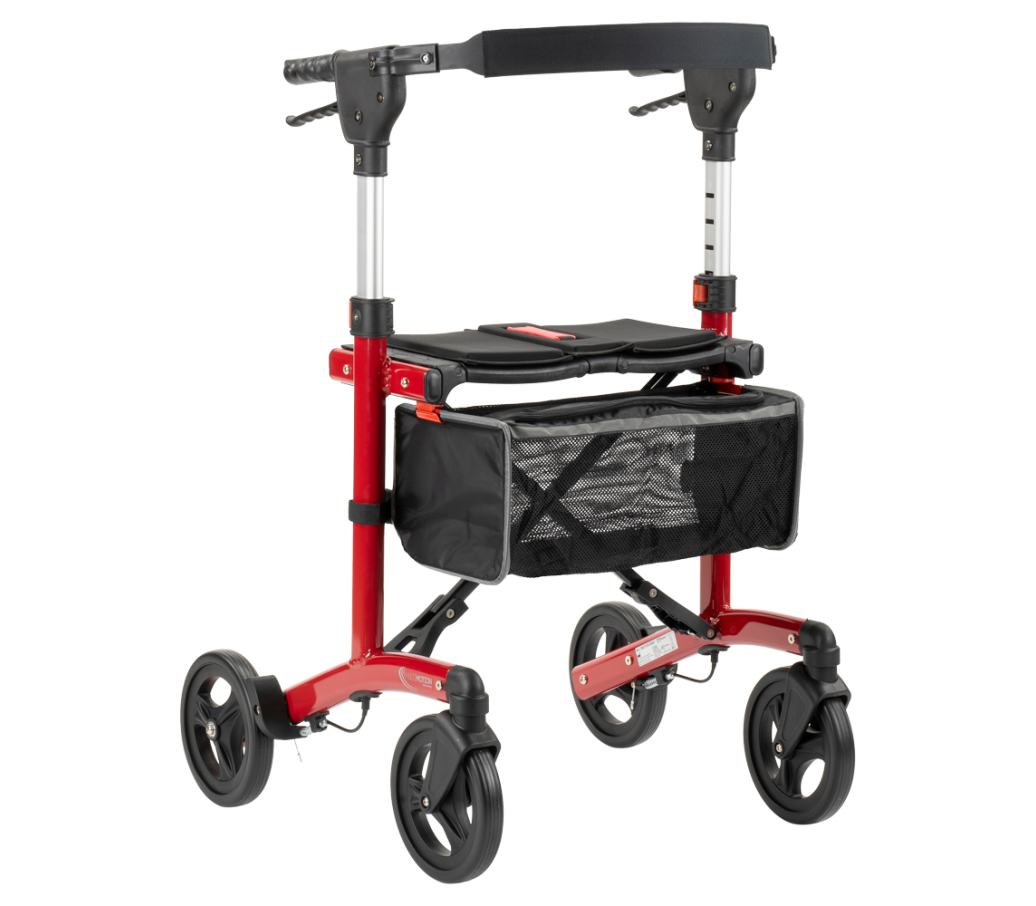 MultiMotion Trollimaster RA60 Rollator STANDARD rood - voorzijde