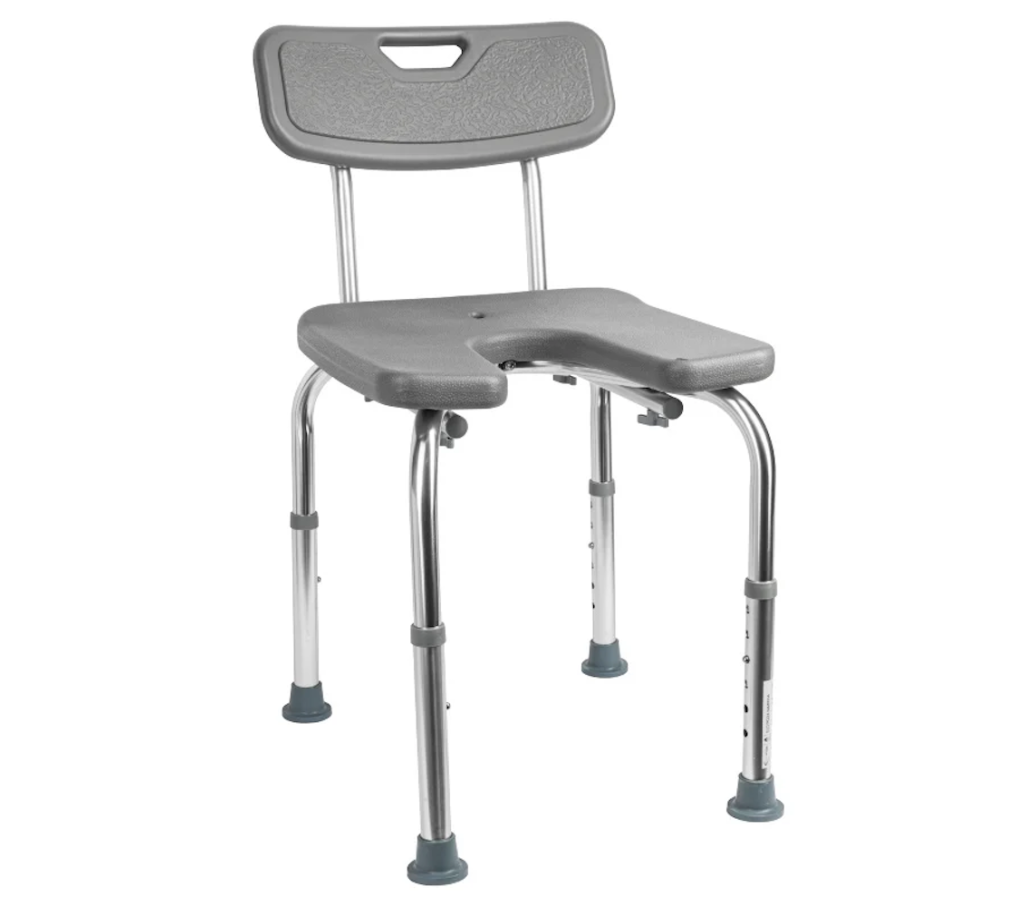 MultiMotion douchestoel met hygiënische uitsparing MultiMotion douchestoel met hygiënische uitsparing