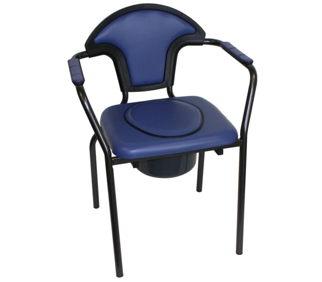 Herdegen toiletstoel blauw - voorzijde