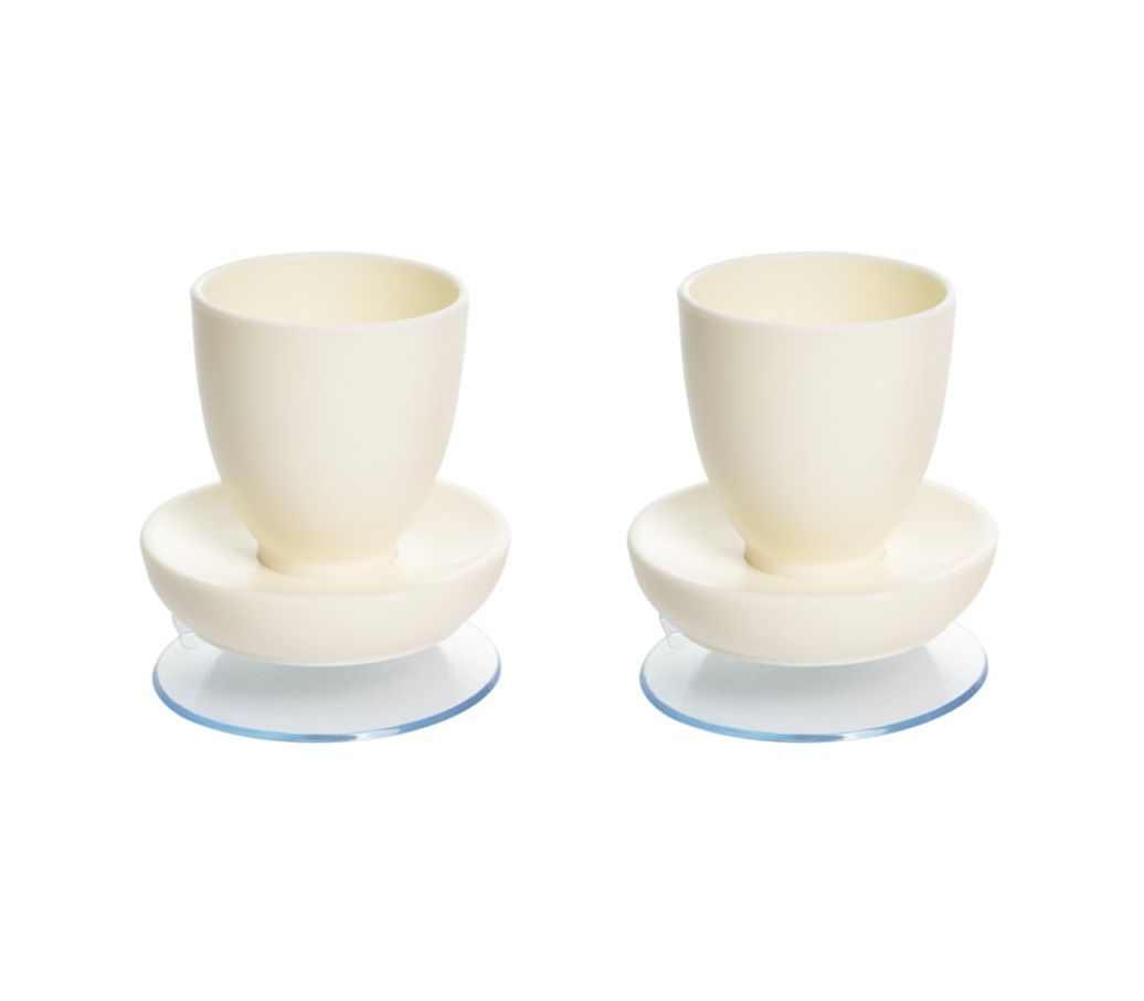 MultiMotion Eierdop met zuignap (2 stuks) - Wit