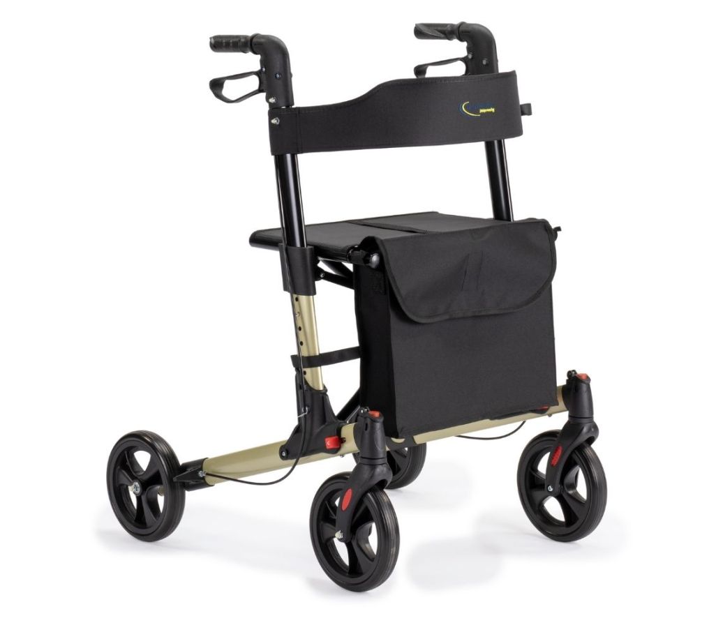 Multimotion Double rollator champagne voorzijde