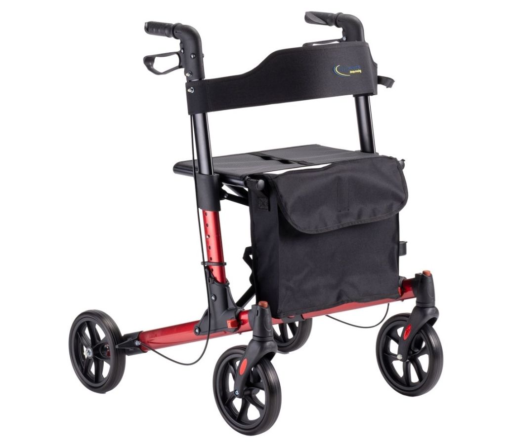 Multimotion Double rollator rood voorzijde