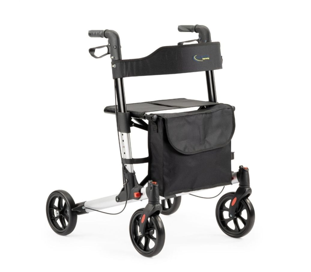 Multimotion Double rollator zilver voorzijde