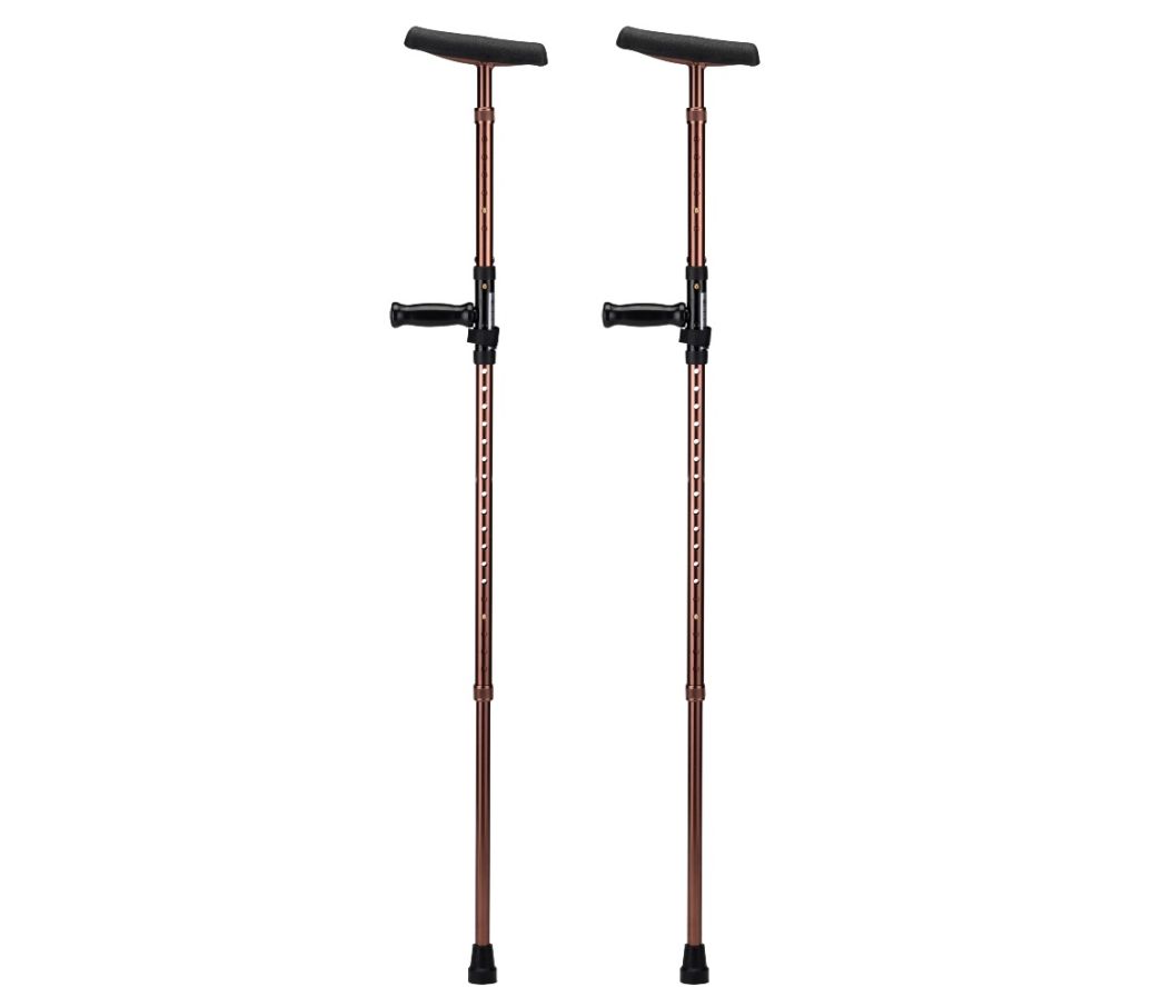 MultiMotion Okselkrukken opvouwbaar - Bruin (set van 2)