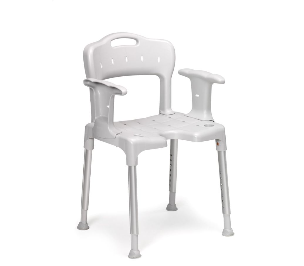 Etac Swift douchestoel - Grijs (voorzijde)