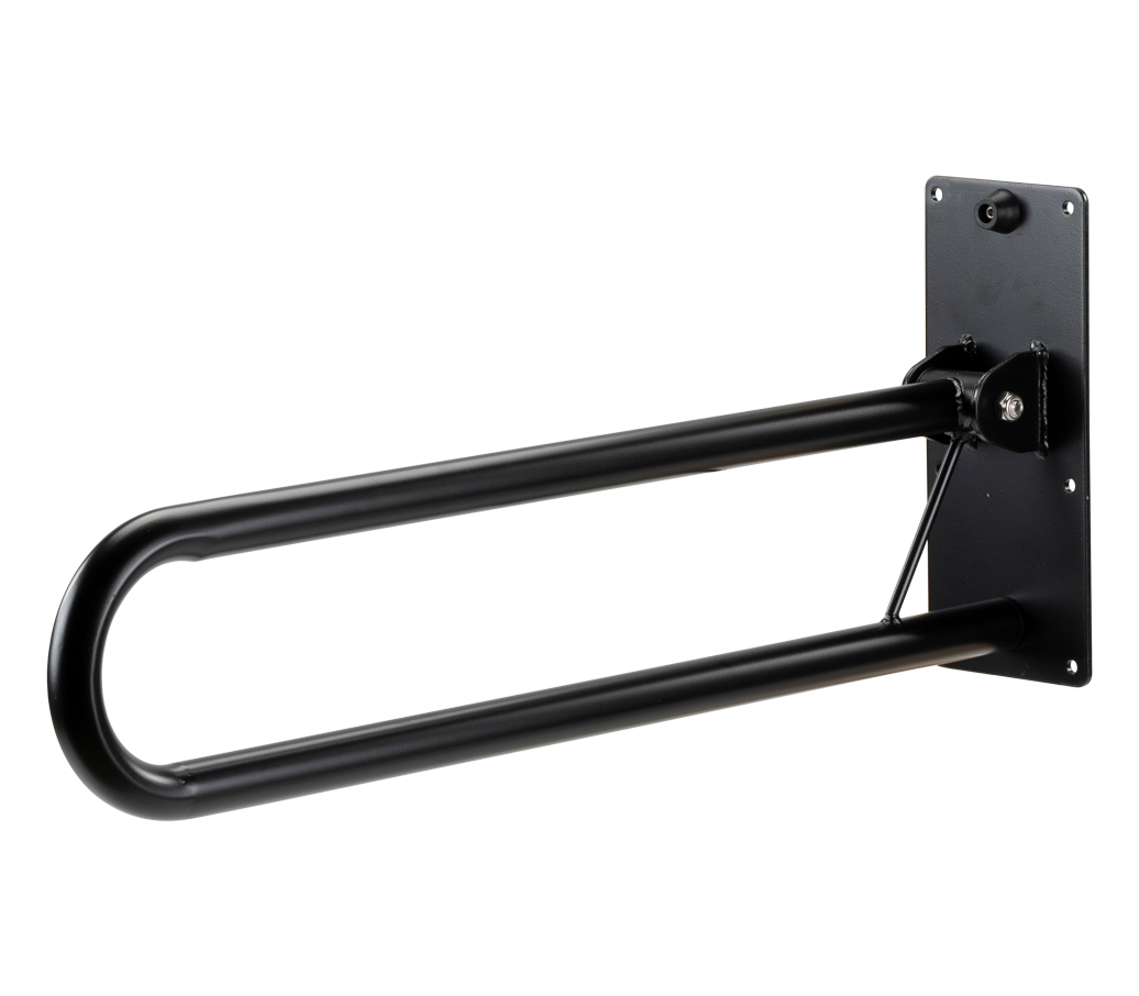 MultiMotion toiletbeugel opklapbaar mat zwart - 76 cm