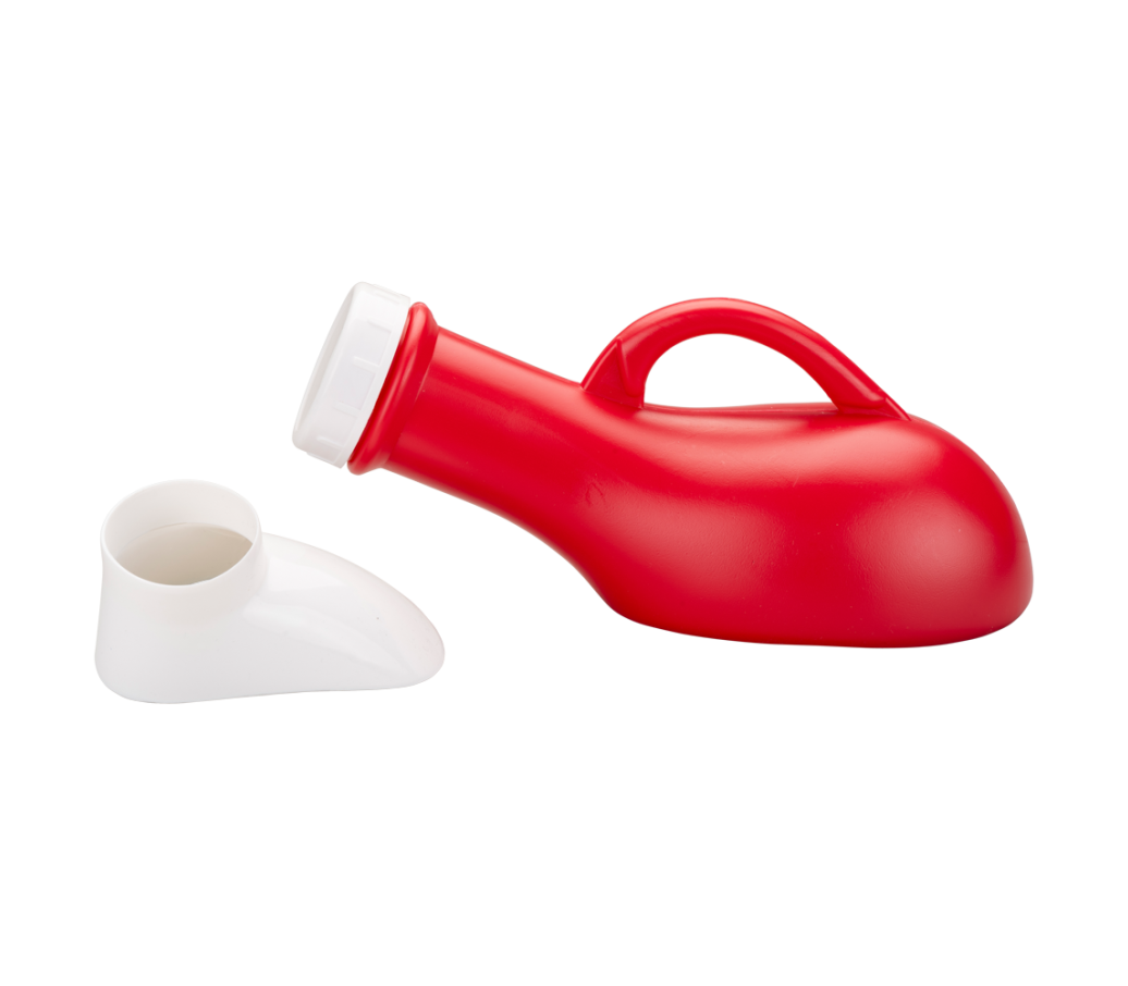 MultiMotion Urinaal unisex met schroefdop - Rood (opzetstukje er naast)