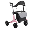 MultiMotion Carbon rollator - Roze - M (vooraanzicht)