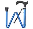 MultiMotion wandelstok opvouwbaar - Blauw opgevouwen