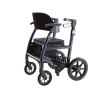 Triumph Prestige 2-in-1 rolstoel/rollator - Midnight blue (als rollator, zijkant)
