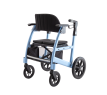 Triumph Prestige 2-in-1 rolstoel/rollator - sky blue (als rollator, voorzijde)